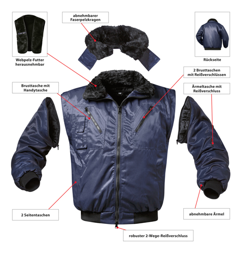WD Kälteschutzjacke Euro Gr.3XL, weiß